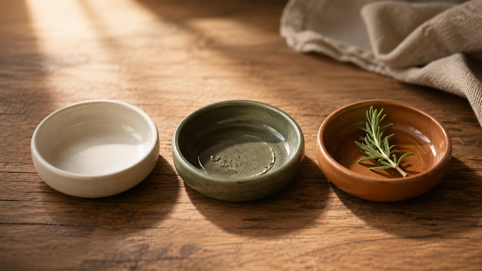 Scalp care metaphor with serum and rosemary