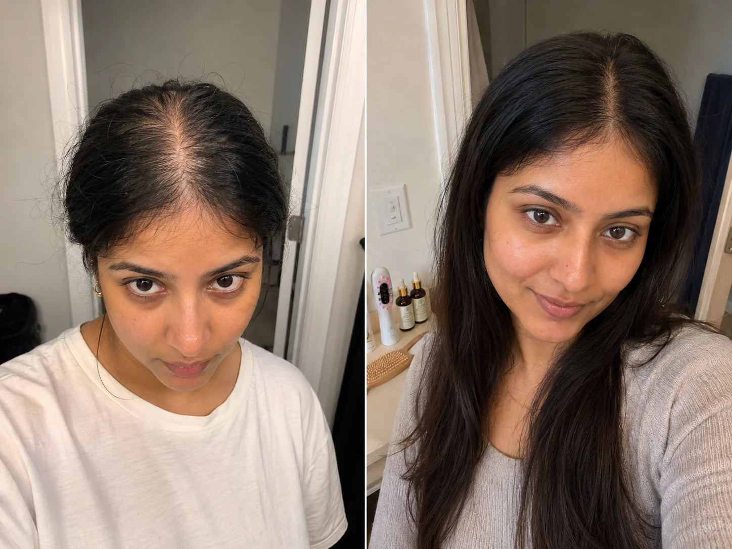 Before and after visual example