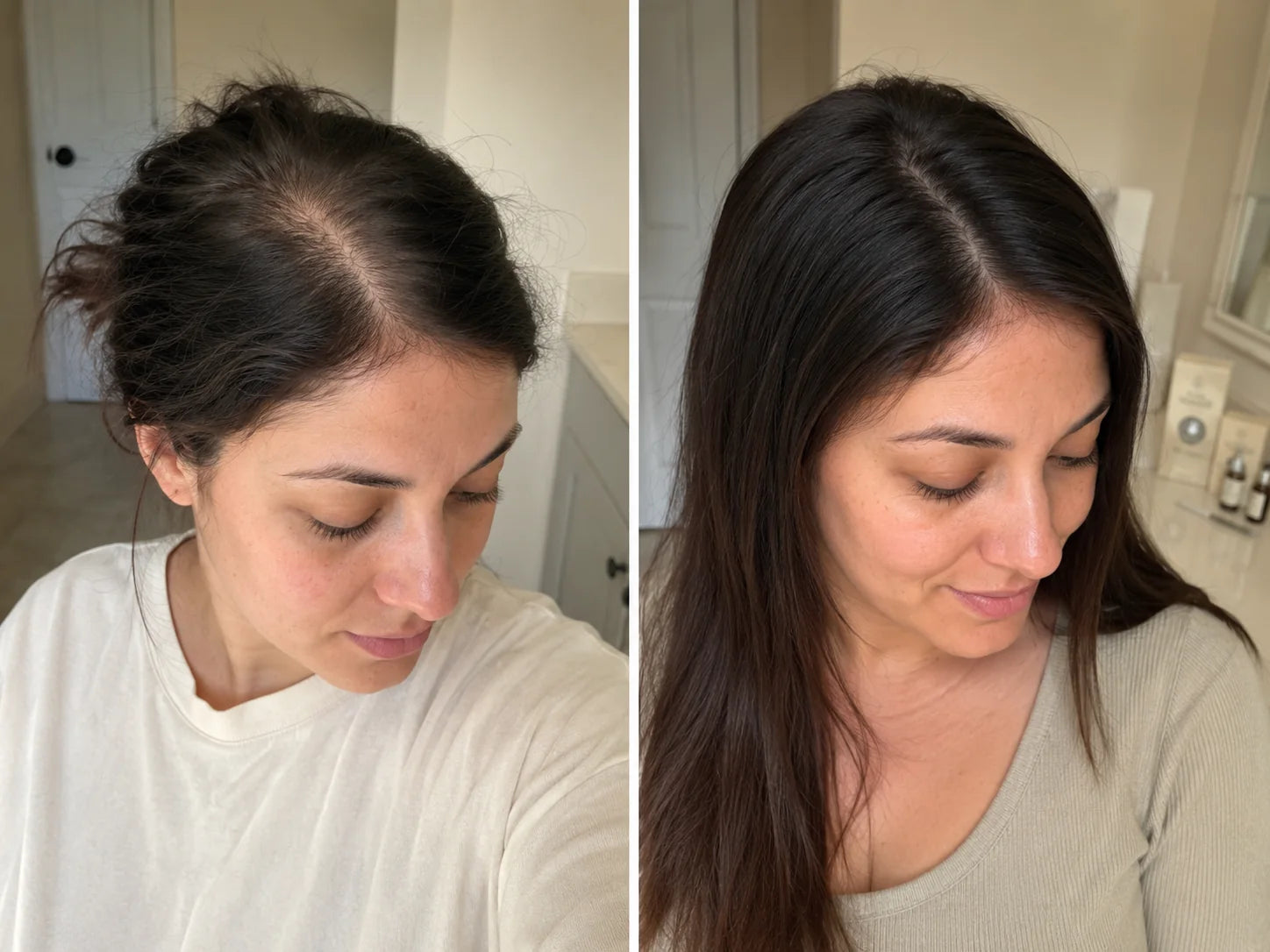 Customer-submitted before and after visual example