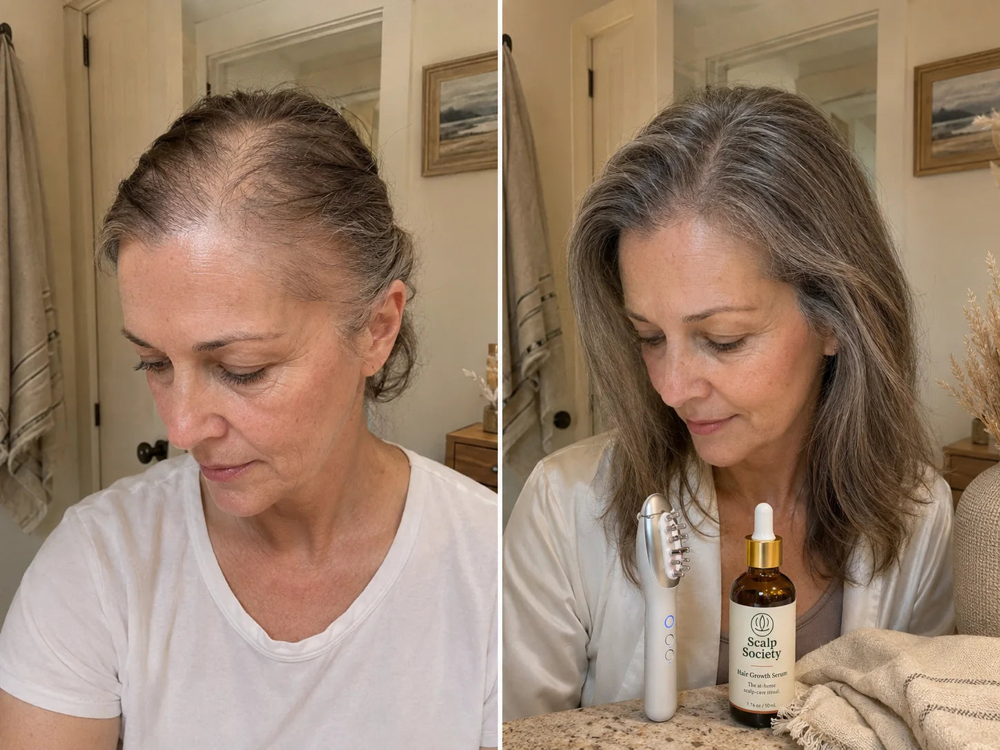 Before and after visual example